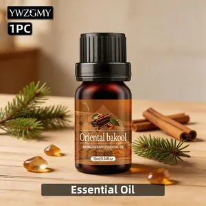 1pc Flat Head Essential Oil, Wooden Scented Oil, 10ML Bottle, for Making Aromatherapy Candles, Diffusers, Humidifiers, Home & Car Air Freshener