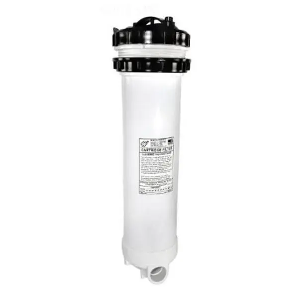 Gecko Alliance Top-Load Cartridge Filter - Top Load Extended Filter Assembly for Pool & Hot Tub Water Filtration, 100 sq. ft. Area, 2 in. Intake & Discharge, 28.25 in. Height, 6 in. Diameter, Bypass Valve Included, Pool Maintenance