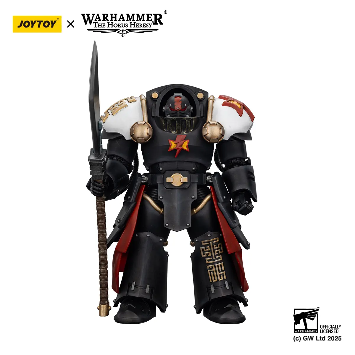 Joytoy 1/18 PVC Action Figure - White Scars Ebon Keshig Terminator 2 with Power Glaive, Model JT02953, Non-Toxic Humanoid Decorative Collectible for Toys & Hobbies Enthusiasts, Pvc Action Figures, Decorative Action Figures