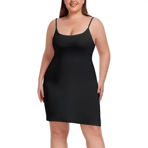Women's Plus Size Full Slip for Under Dresses Adjustable Spaghetti Strap Cami Nightgown