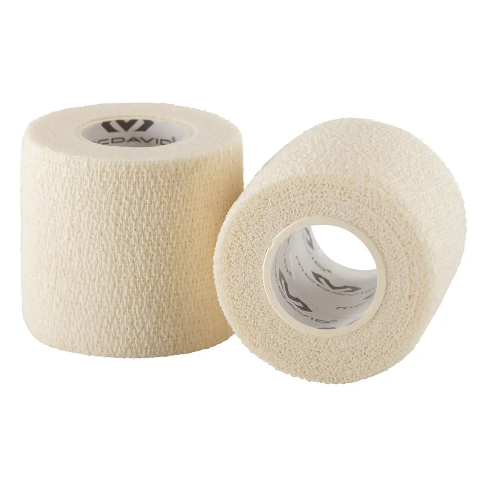 MCDAVID Athletic Self-Stick Sports Tape 2-Pack - 2 in Wide, 90% Cotton/10% Latex, Non-Irritating Underwrap for Muscle Support, Bandage Securing