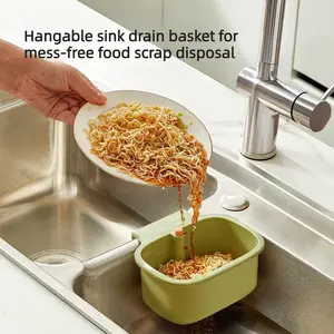 Kitchen sink drain basket, can hang filter basket, vegetable and fruit drainer, food scrap separator, universal dry and wet separation.