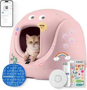 CATLINK Open-Top Automatic Litter Box: Exclusive Low Step for Munchkins & Senior Cats, Triple Pinch-Free Safety, Ultra-Quiet, AI Health Monitor, App-Controlled & Perfect for Beginners