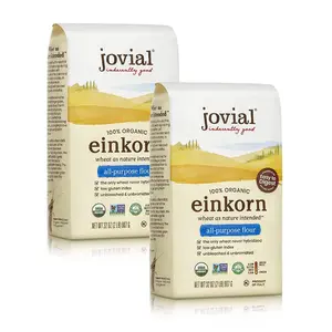 Jovial Organic Einkorn Unbleached All Purpose Flour - Bread Baking Flour for Sourdough, High Protein, Non-GMO, Organic Pizza & Pasta, European Italian, Glyphosate Free - 32 Oz, 2 Pack