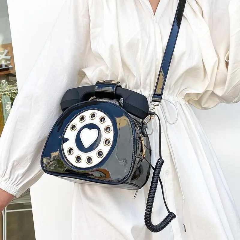 New Women's Creative Crossbody Bag – Sweet, Quirky, Stylish, and Cute Telephone-Shaped Bag