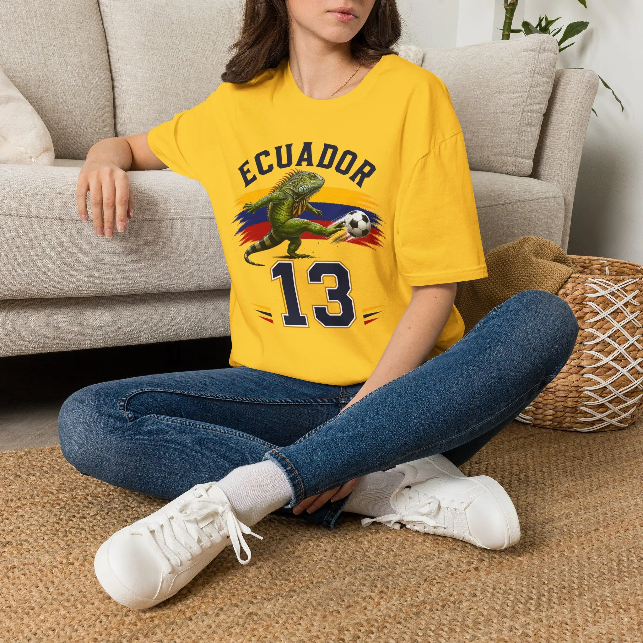 Ecuador Soccer Jersey 13 Valencia T-Shirt | National Flag Crest