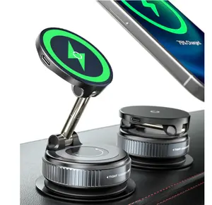 Strong Adsorption 15W Wireless Charger Magnetic Car Holder 360° Adjustable Mount