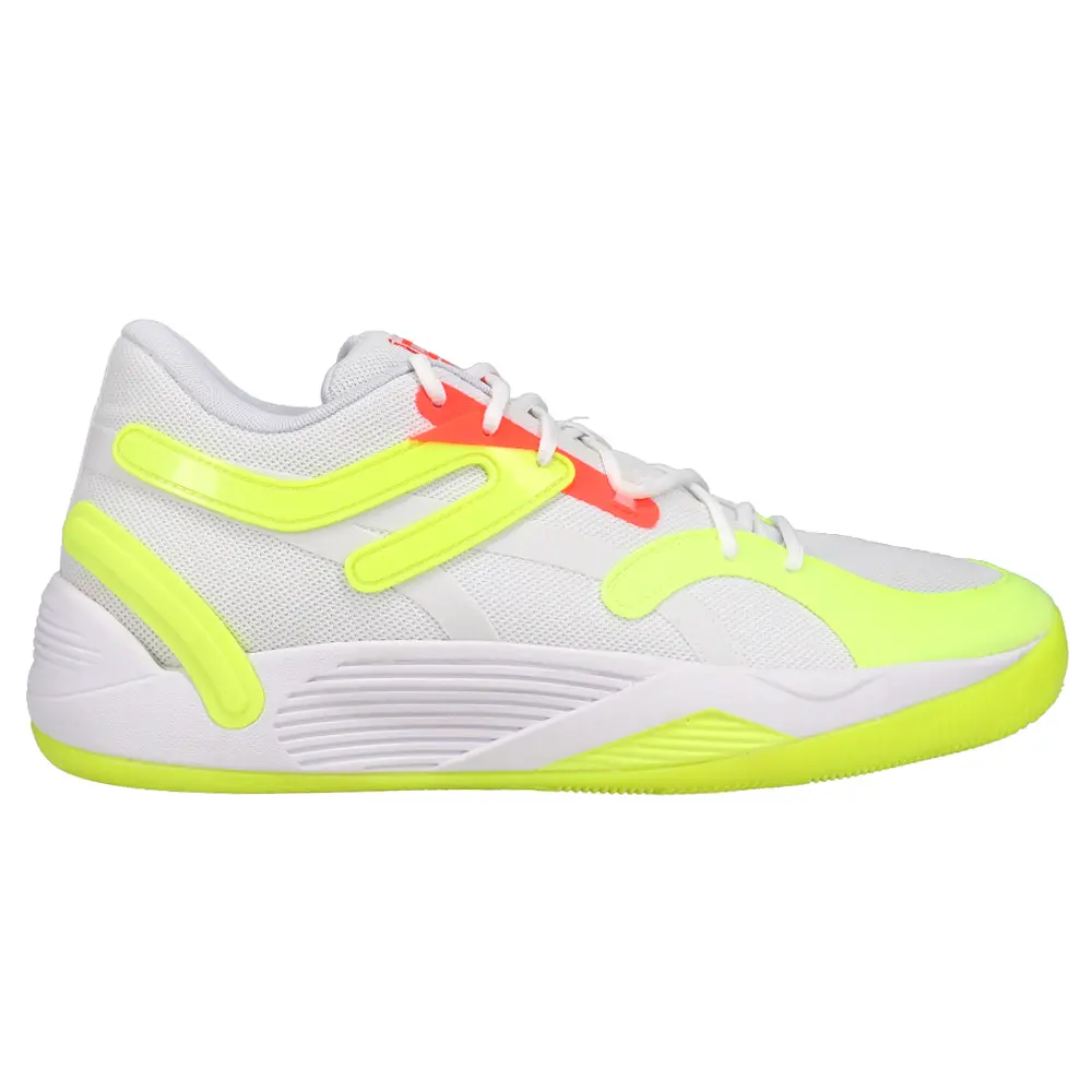 PUMA Mens Trc Blaze Court Glow Stick Basketball Sneakers Shoes - Yellow