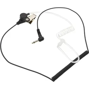 3.5mm Only Surveillance Acoustic Tube Earpiece, Radio earpiece, with Clear Acoustic Coil Tube earpiece Audio, Compatible with Two-Way Radios, for Police radios