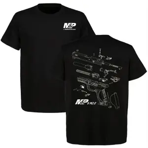 Smith & Wesson M&P 9 M2.0 Exploded View T-Shirt Tactical Apparel Full Colour Classic American Style Gift For Dad