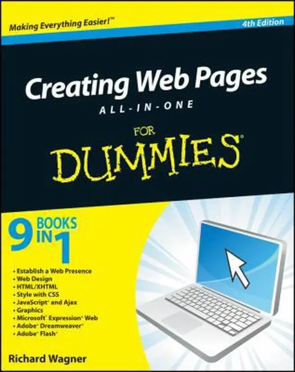 USED Book - Creating Web Pages All-in-One For Dummies by Richard Wagner (Paperback) - english