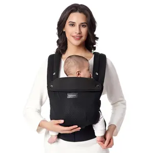 Momcozy Baby Carrier - Ergonomic, Cozy and Lightweight Carrier for 7-44lbs, Effortless to Put On, Ideal for Hands-Free Parenting, Enhanced Lumbar Support, Purehug for Infant to Toddler