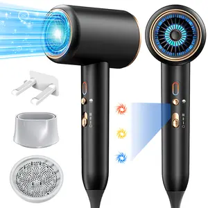 Ionic Hair Dryer,Blow Dryer,with Diffuser,Concentrator Nozzle,Secadora de Pelo | 1875W Turbo Ultra-Quiet Motor 2 Heat,3 Speed Settings,Quick Heat-Up ionic hairdryer blowdrier dreame hairdryer speed blowdryer Professional Negative high  speed