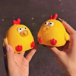 1 PC Cute Chicken Squeeze And Spit Bubble Toys Autism Sensory Stress Anxiety Relief Fidget Toys