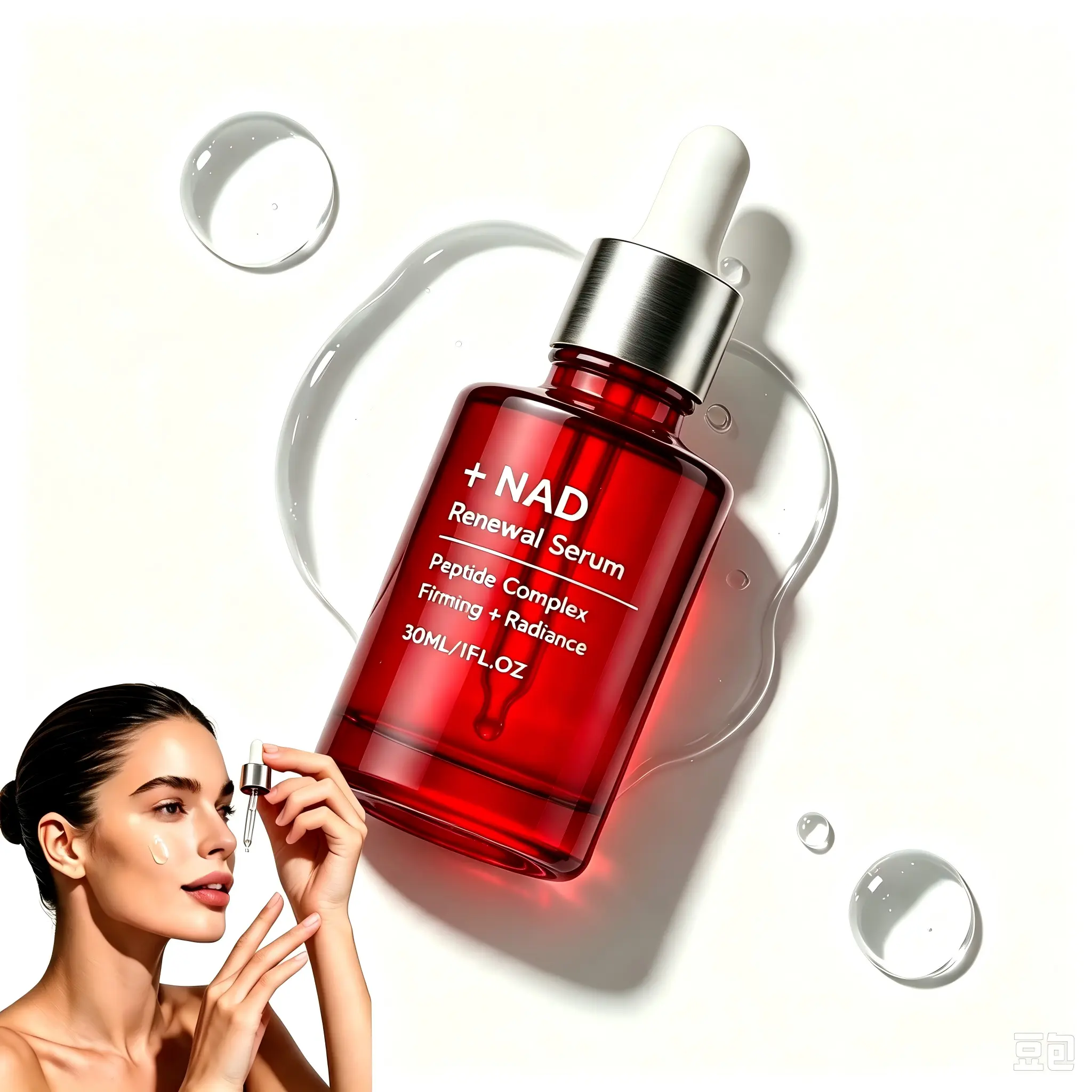 +NAD Firming Renewal Serum | NAD, Hydrolyzed Collagen & Copper Peptide Complex | Hydrating, Plumping & Radiance-Boosting Facial Serum for Smooth, Firm-Looking Skin | 30 mL / 1 fl oz Sensitive Redness Repair