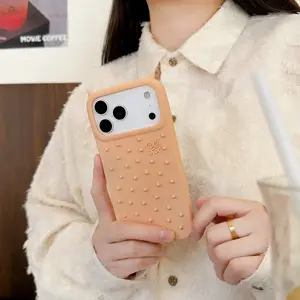 Cute and Whimsical Stress-Relieving Massage “Little Prick” Phone Case For iPhone 17 16 15 14 13 Pro Max – Solid-Color Soft Silicone Case