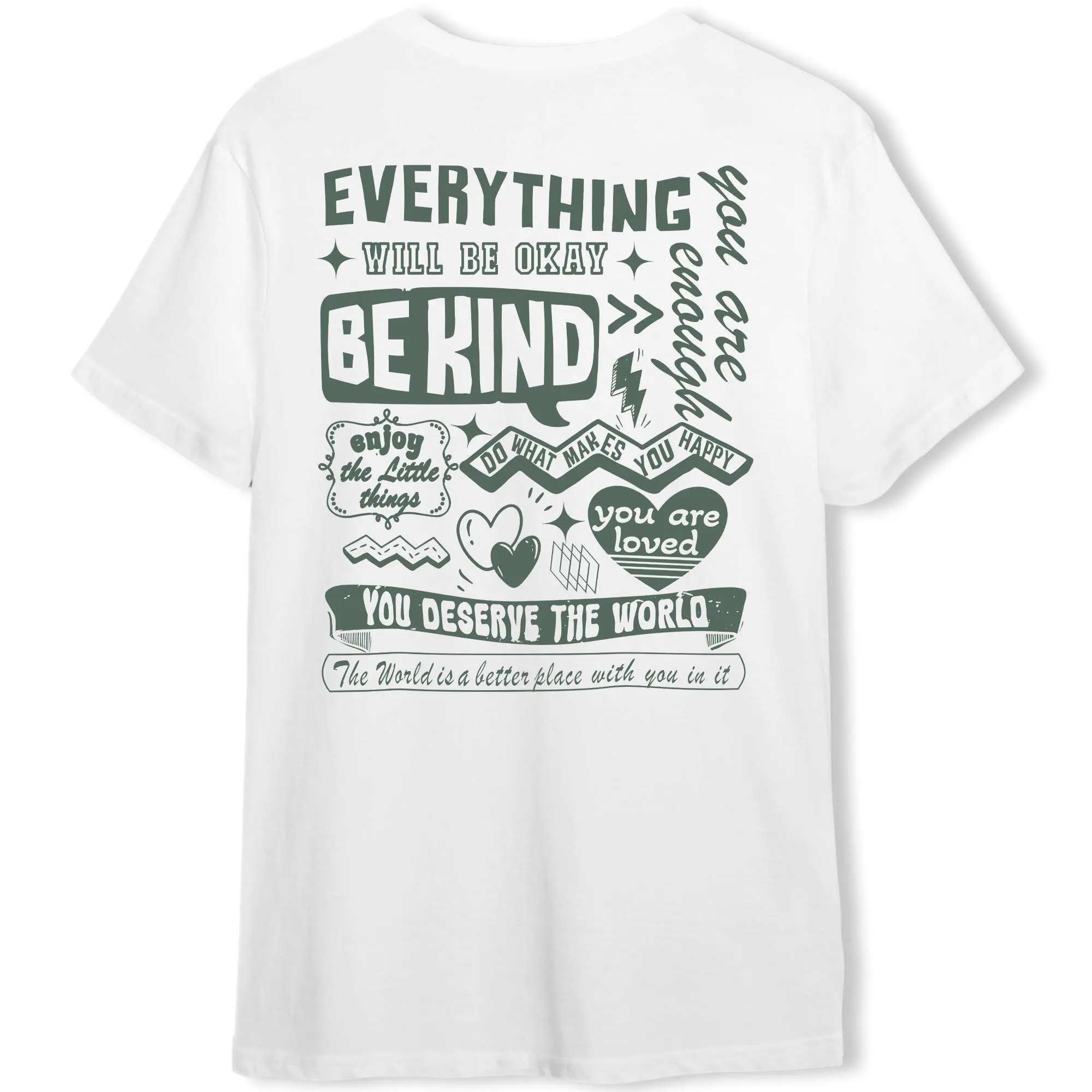 You deserve the world T-shirt Aesthetic Mental Health Retro T-shirt Self Growth T-shirt Positive Shirt Be kind Shirt Mental Illness Shirt