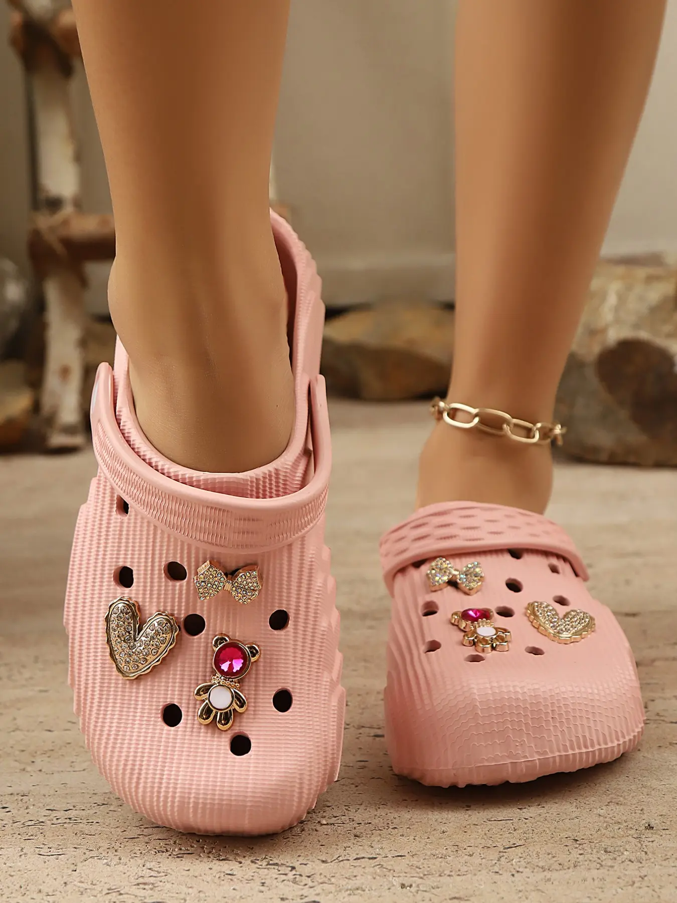 Summer Casual Comfortable Soft Eva Slippers for Women & Men, Heart Pattern, Anti-Slip Outdoor Shoes, Large Size, Couple Matching Gift, Footwear, Lightweight Slipper
