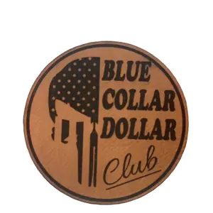 Blue collar dollar club leatherette patch