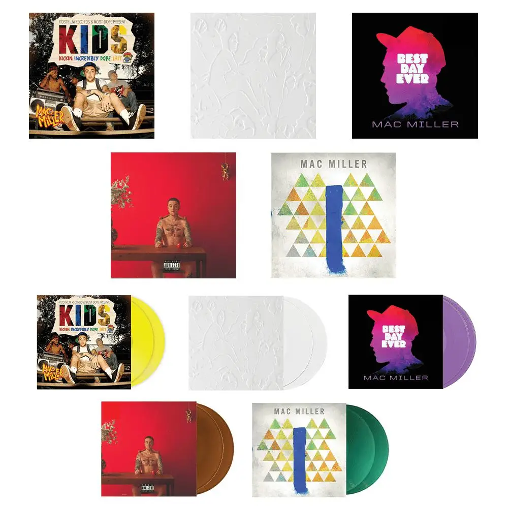 Mac Miller ‎Vinyl Bundle (10xLP - K.I.D.S., Macadelic, Best Day Ever, Watching Movies, Blue Slide Park)