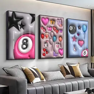 Set of 3, HypeBeast Wall Art inflated Poster 3D Wall Decor  3D Wall Art HypeBeast Room Decor Cool Wall Art Trendy Wall, 144 #118