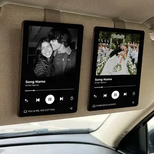Custom Car Visor Music Plaque, Song Acrylic Board, Sun Visor Photo Clip, Anniversary Gift For Couple, Valentine Gift For Him Her, Car Aesthetic Decor