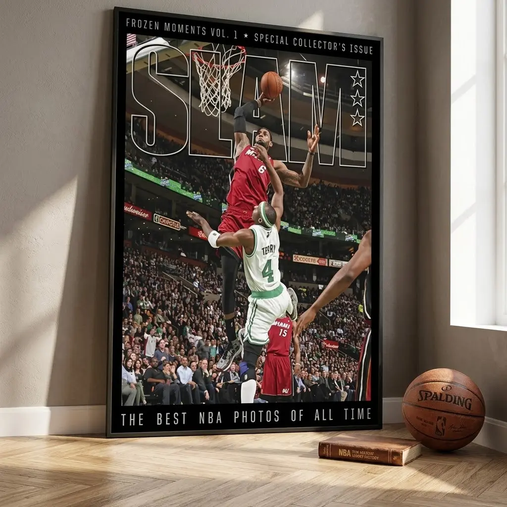 LeBron James LBJ, Miami Heat NBA SLAM Cover Poster, No Frame