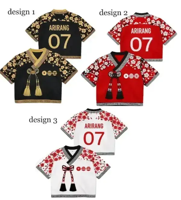 Kpop Music Word Tour Jersey, Kpop Merch for Fan, World Tour Crop-top Hanbok Style Mesh Jersey, 2026 Concert Outfit for Army