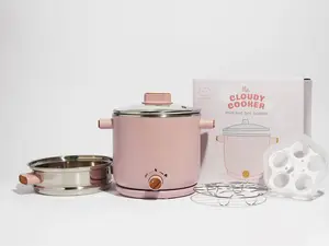 Cloudy Cafe Electric Stainless Steel Ramen Cooker - Kitchen Appliance for Convenient Home Cooking cookingpot