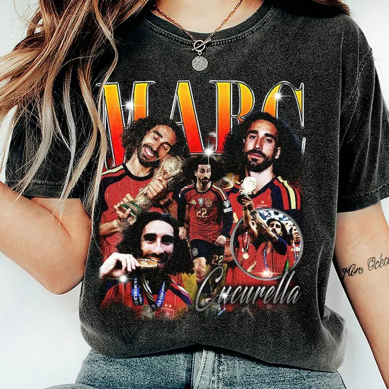 90s Bootleg Marc Cucurella Spain Soccer Champions Funny Shirt Lau T-Shirt Sweatshirt and Hoodie