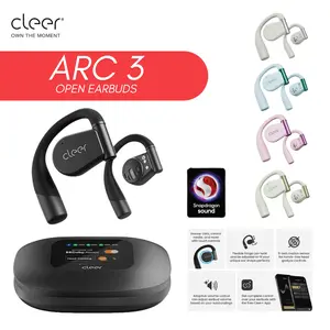 Cleer ARC 3 Open Ear Headphones - Dolby Audio, Snapdragon Sound True Wireless Earbuds, 50Hr Battery, Bluetooth 5.4, IPX 7, Multi-Point, Smart Controls, Wireless Charging Smart Case, Comfort Fit