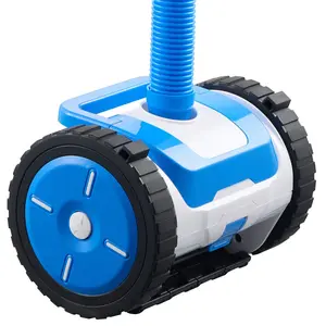 VEVOR Powerful Suction Pool Cleaner Automatic Vacuum with 2 Wheels for In-ground & Above-ground Pools Up to 20 x 40 ft Quiet Operation & High-Quality Hose