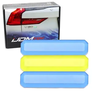 iJDMTOY Blue/Yellow/Blue 3-Color Acrylic Bumpe/Fender Badge Stickers For Sweden Scandinavian Cars Volvo Saab Scania, etc