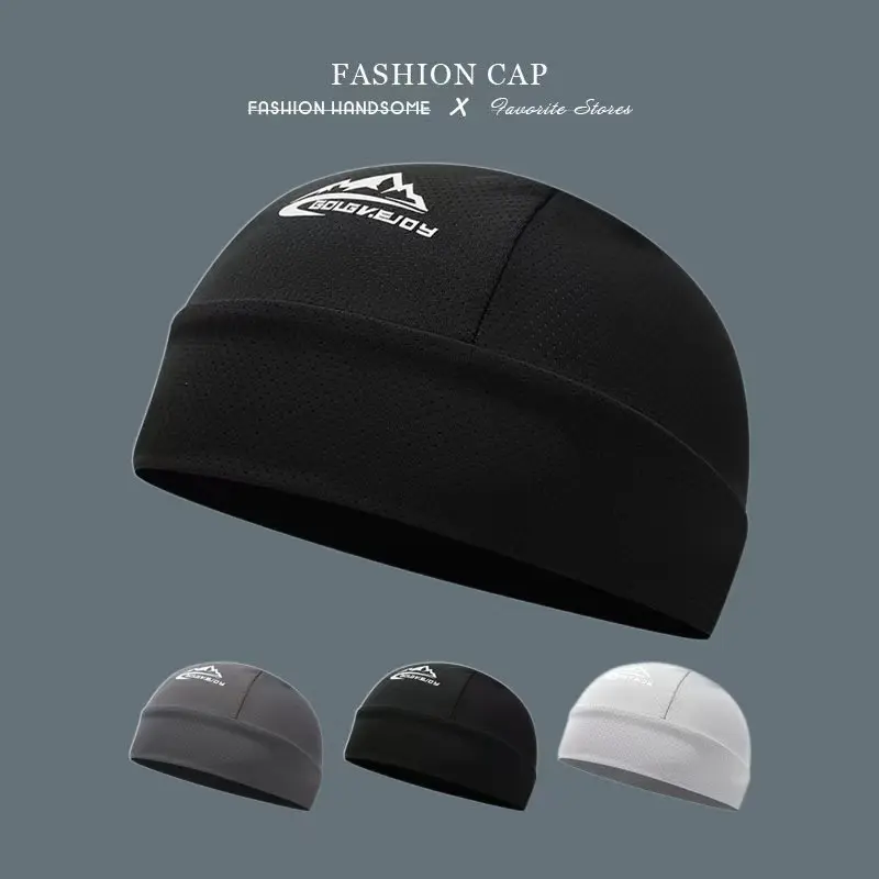 Summer men's sports cycling hat ice silk breathable thin sunscreen helmet lined liner cycling headscarf