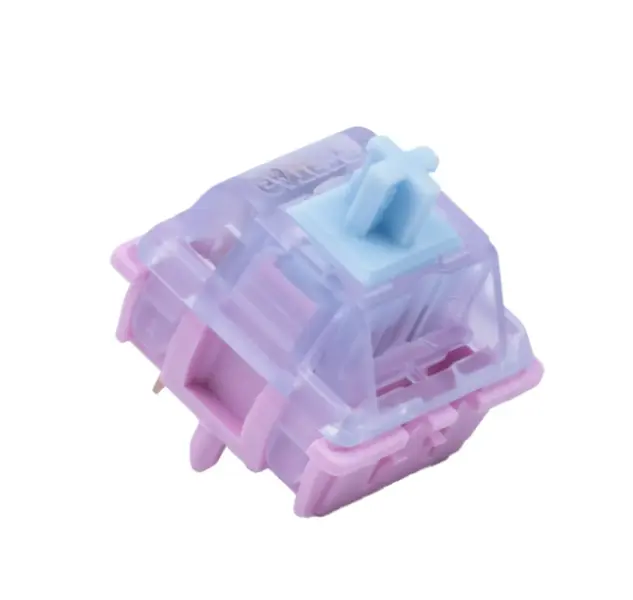 GATERON Unicorn Linear Switch 50gf 2.0mm Pre-travel 4.0mm Total Travel POM Stem PC Top Nylon Bottom 18mm Double-stage Spring Pre-lubed 5-Pin for Mechanical Keyboard