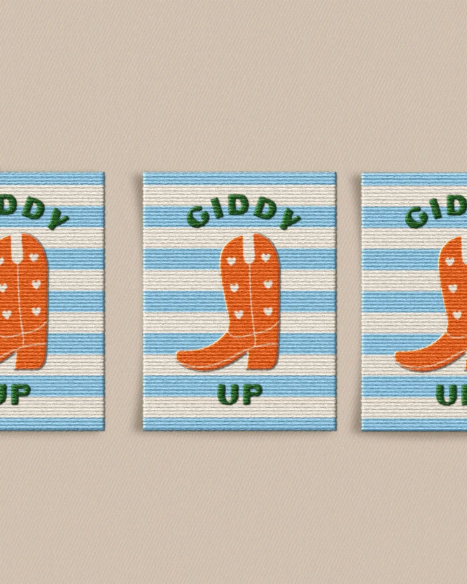 Cowboy Boot Large Garment Labels
