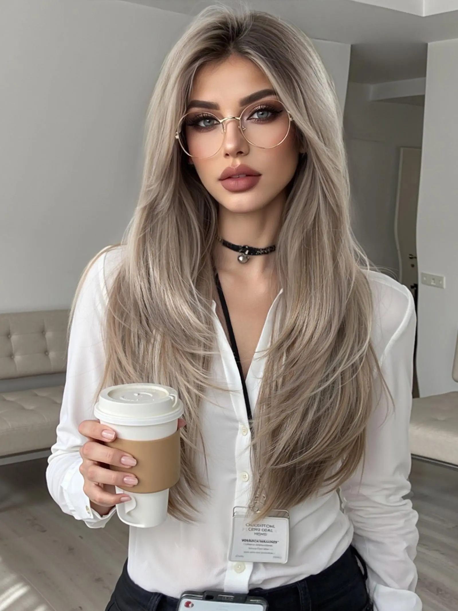 Light Gold Mixed Color Long Curly Hair Mechanic Full Head Cover Rose Net Natural Smooth Music Festival Hot Sell, Synthetic Material Wigs