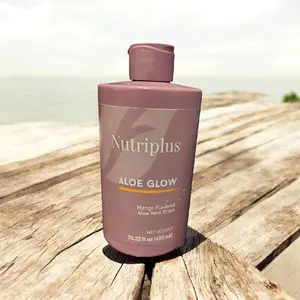 Nutriplus Aloe Glow Mango Drink Natural Antioxidant Boost Hydrating Soothing Aloe Vera Mango Flavor 450 mL
