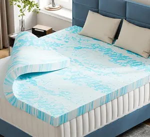 Basic 2 3 4 Inch Upgraded 5zone Cooling Mattress Topper Gel Premium Memory Foam Bed Topper CertiPUR US Certified Mattress Pad