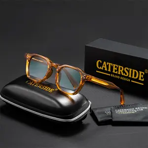 Caterside Men's Vintage glasses Retro CP Temple Tips Design Glasses Simple Casual Versatile Unisex Perfect for Driving Cycling Gatherings Street Photography Beach