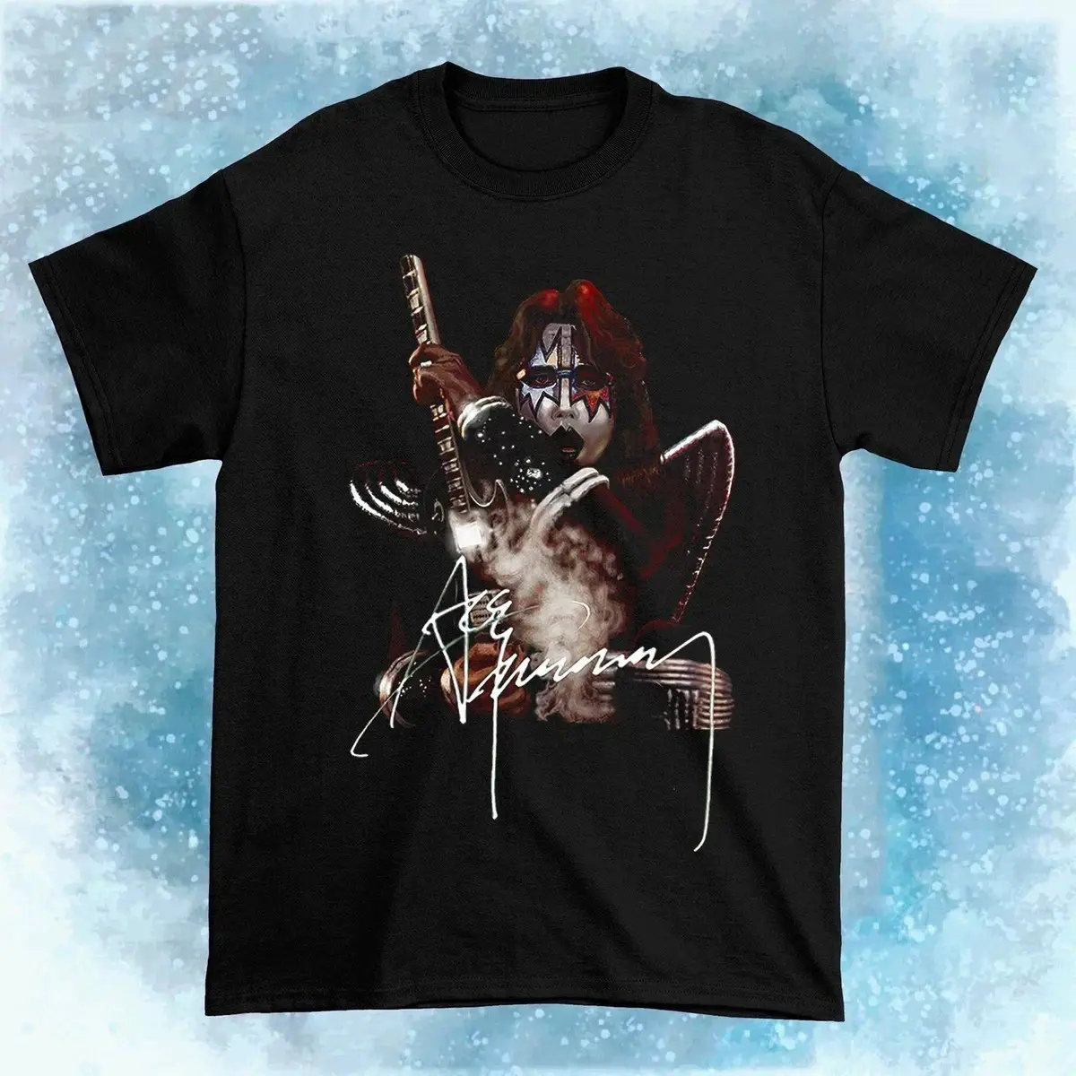 R.I.P Ace Frehley Red Solo Signture KISSes BAND Unisex All Size T-Shirt