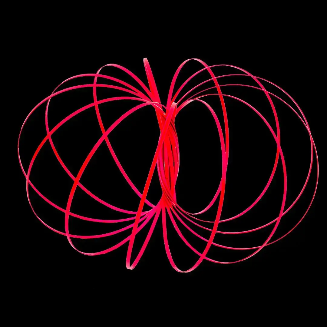 Glozi Fidget Toy Geometric Fashion Motion Flow Bracelet Easy to Use 3D Bracelet Spiral Toy, Glowing Spinning Bracelet Spiral Gyroscopic Arm Spinner
