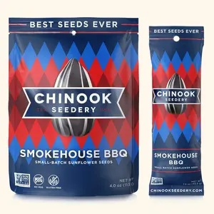 CHINOOK Smokehouse BBQ Sunflower Seeds 12-pack (4oz bags) – Keto Snacks, Gluten-Free, Non-GMO, Low Sodium, High Protein, Great Snack