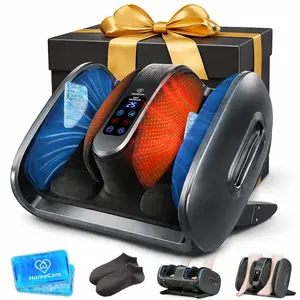 【SummerVibes】Foot Massager with Heat & Ice Therapy, Foot Massage Plantar Fasciitis & Neuropathy Relief, Deep Kneading Shiatsu for Feet-Calf-Arm-Ankle Relaxation at Home/Office, Ideal for Women & Men-White Multi-Functional