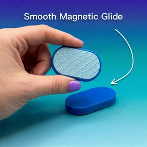 Magnetic Fidget Slider, Quiet & Clicky Magnet Fidget Toy, 5 Texture Options, Custom 3D Printed Tactile EDC Toy for Stress  & Focus sensory relief