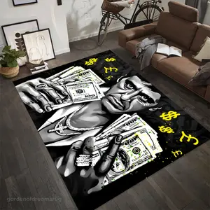 Scarface Rug, Tony Montana Rug, Movie Rug, Mafia Rug, Dollar Themed Rug, Living Room Rugs, Fan Rug, Gift Rug, Art Rug, Home Decor Carpet