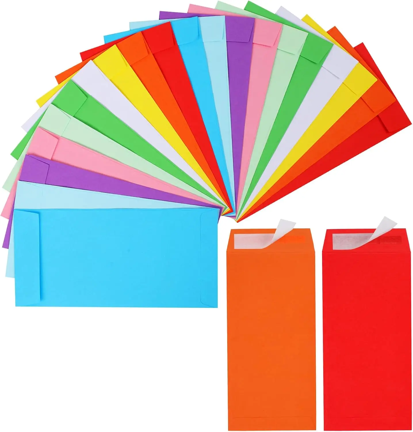 Cash Envelopes for Budgeting - 120 Count, 3.2x6.6in Office Envelopes for Coins, Checks, Gift Cards (Money Saving Challenge Supplies)