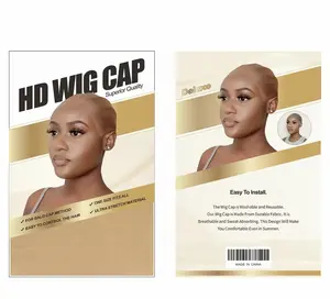 【If your package does not include this gift, please contact the seller first】 Skinlike Real HD Wig Cap for Women Ultra-thin Invisible Brown Sheer Caps for Lace Front Wig Stretchy Stocking Wig Caps