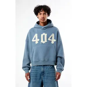 Pacsun Men's 404 Raw Applique Cropped Hoodie