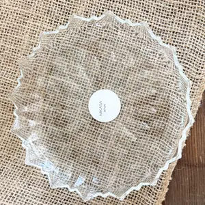 Sunflower Vintage Mikasa Crystal Glass Jewelry Plate